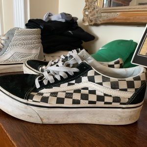 Platform Checkered Vans
